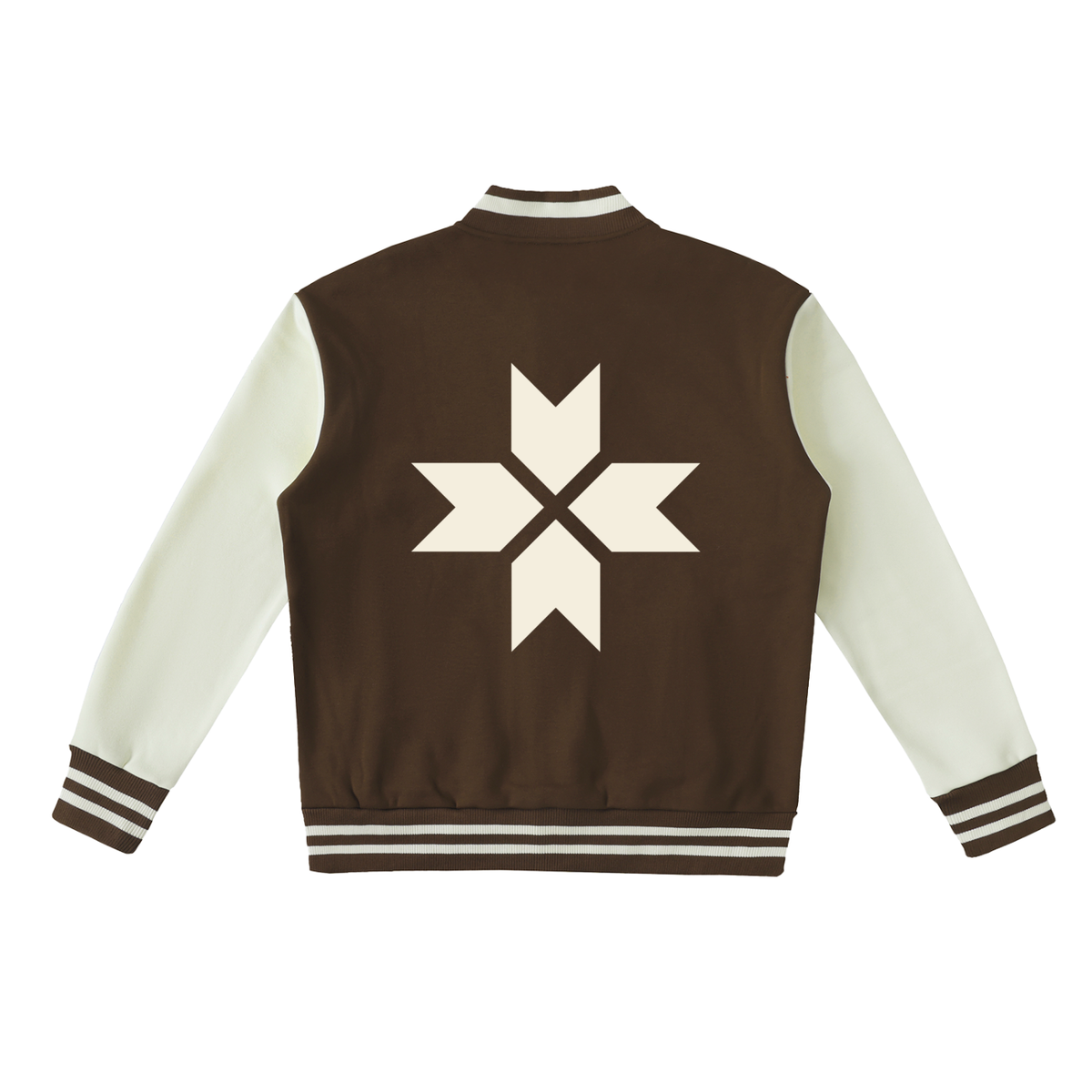 Two-Tone Fleeced Varsity Jacket
