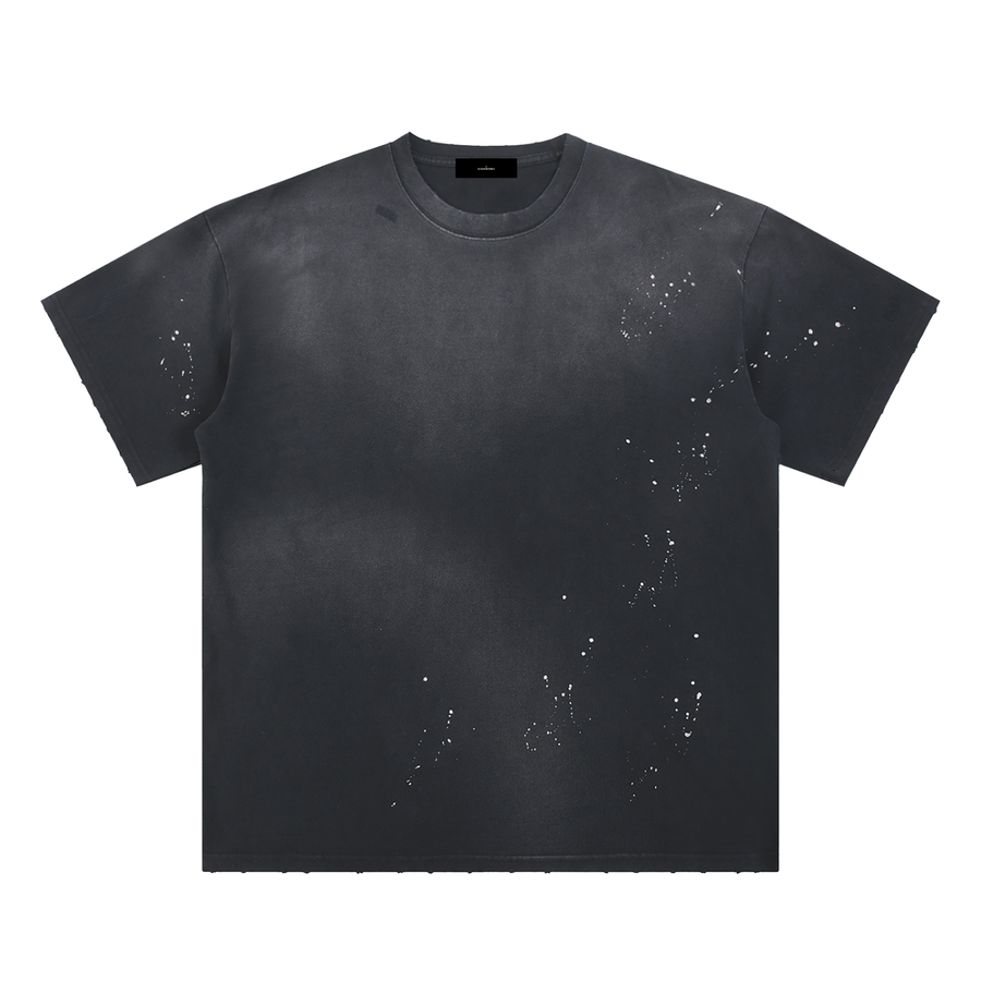 Hand-Frayed Sunfade Paint Splatter T-Shirt