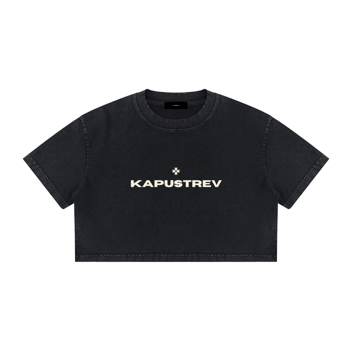 Women's Mineral Wash Cotton Crop T-Shirt
