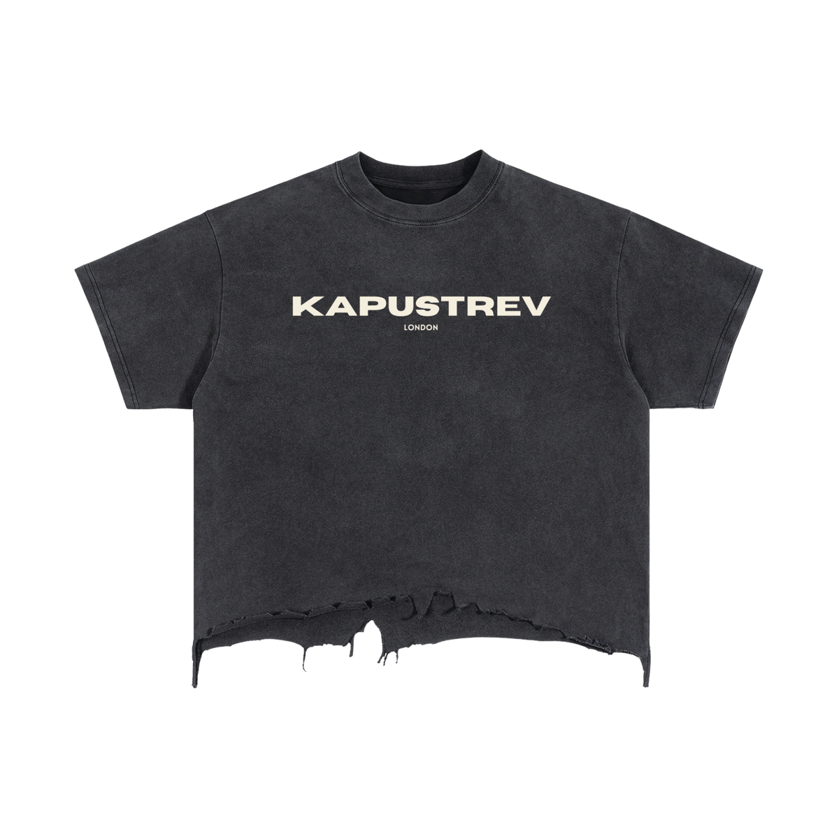 Vintage Wash Boxy Distressed Hem T-Shirt
