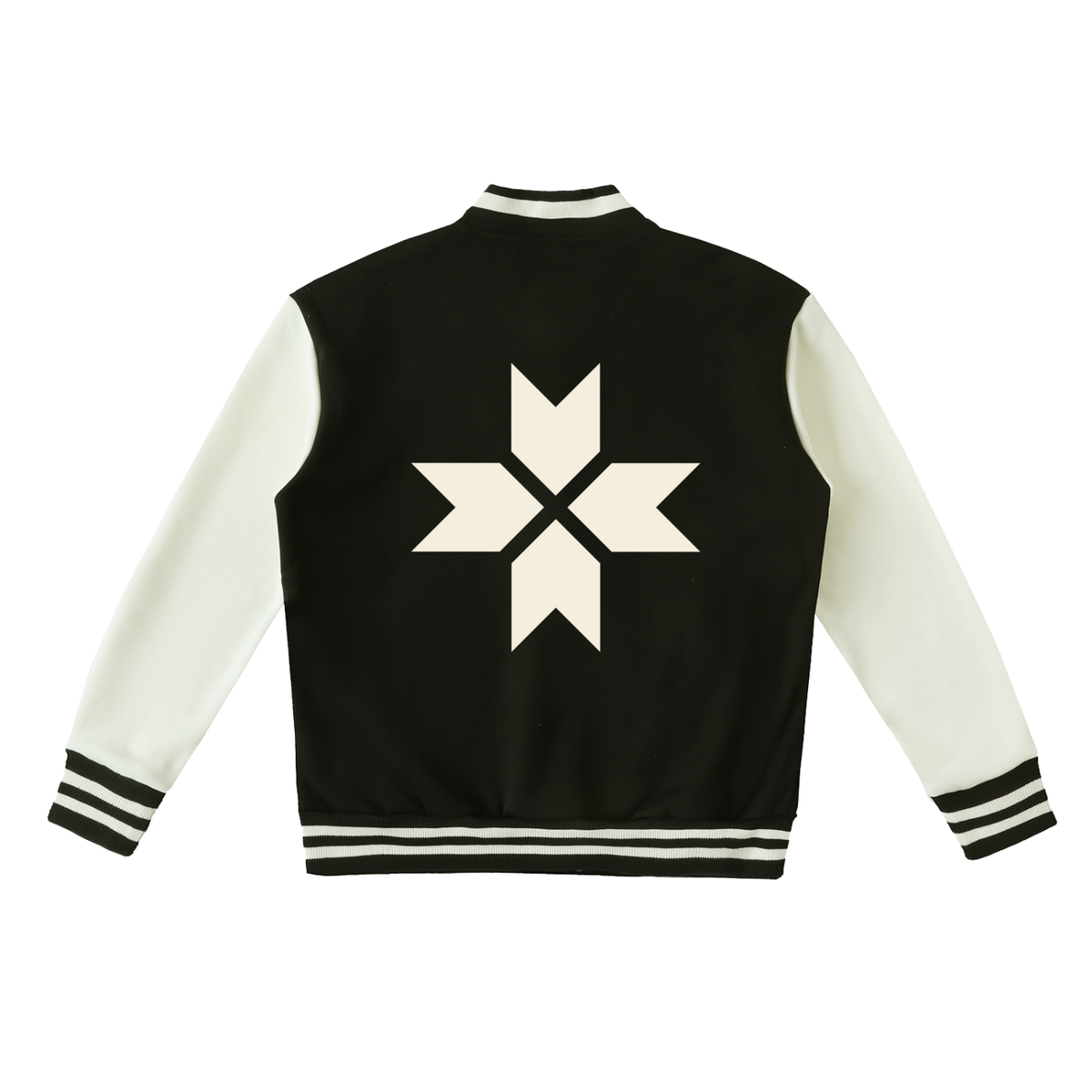 Two-Tone Fleeced Varsity Jacket