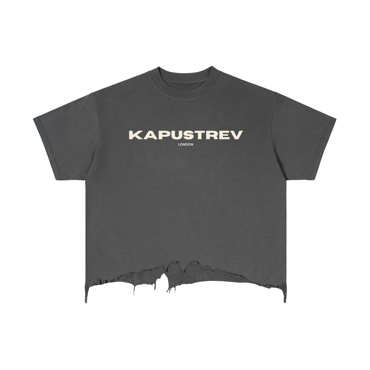 Vintage Wash Boxy Distressed Hem T-Shirt